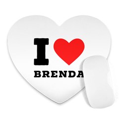 I Love Brenda Heart Mousepad by ilovewhateva