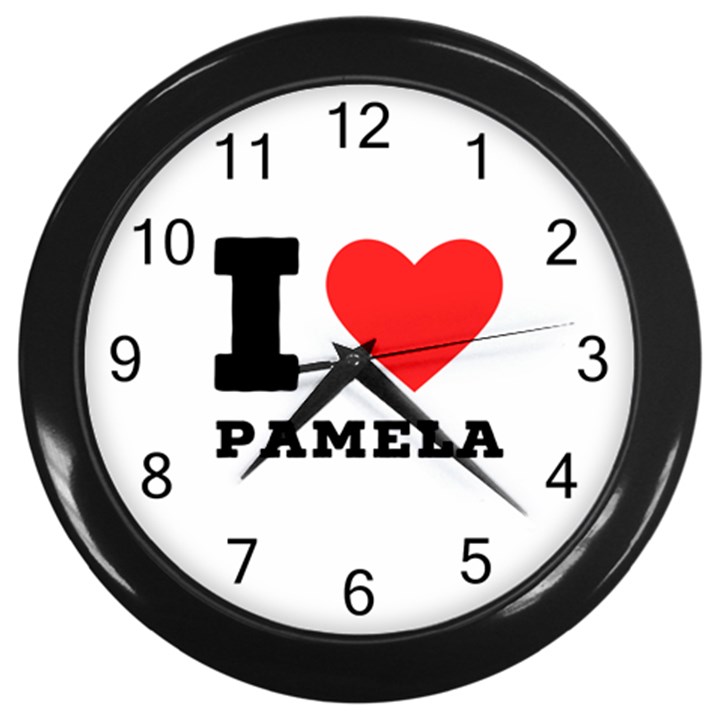 I love pamela Wall Clock (Black)