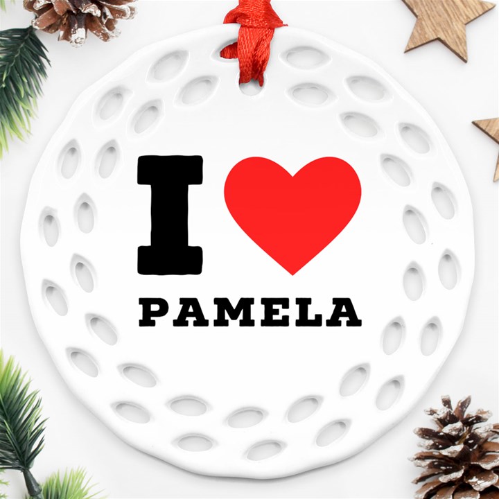 I love pamela Round Filigree Ornament (Two Sides)