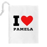 I love pamela Drawstring Pouch (5XL) Back