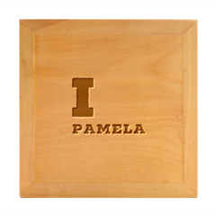 I Love Pamela Wood Photo Frame Cube