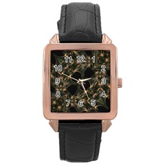 Flytrap Rose Gold Leather Watch  by MRNStudios