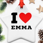 I love emma Ornament (Star) Front