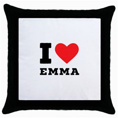 I Love Emma Throw Pillow Case (black) by ilovewhateva