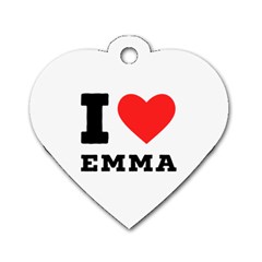 I Love Emma Dog Tag Heart (one Side) by ilovewhateva