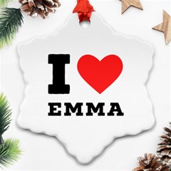 I Love Emma Ornament (snowflake) by ilovewhateva