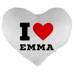 I Love Emma Large 19  Premium Heart Shape Cushions by ilovewhateva