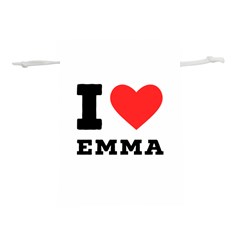 I Love Emma Lightweight Drawstring Pouch (l) by ilovewhateva