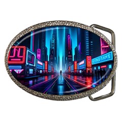 City People Cyberpunk Belt Buckles by Jancukart