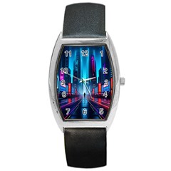 City People Cyberpunk Barrel Style Metal Watch by Jancukart