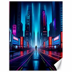 City People Cyberpunk Canvas 18  X 24  by Jancukart