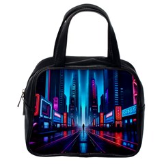 City People Cyberpunk Classic Handbag (one Side) by Jancukart