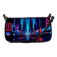 City People Cyberpunk Shoulder Clutch Bag