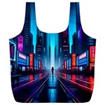 City People Cyberpunk Full Print Recycle Bag (XL) Front