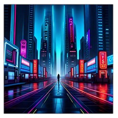 City People Cyberpunk Square Satin Scarf (36  X 36 )