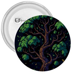 Tree Nature Cartoon Drawing Comic 3  Buttons