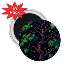 Tree Nature Cartoon Drawing Comic 2 25  Magnets (10 Pack)  by Jancukart