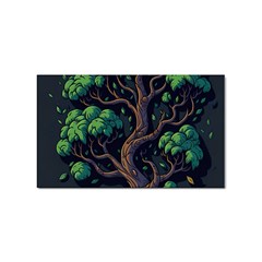 Tree Nature Cartoon Drawing Comic Sticker Rectangular (100 Pack) by Jancukart