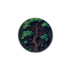 Tree Nature Cartoon Drawing Comic Golf Ball Marker