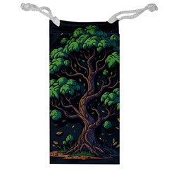 Tree Nature Cartoon Drawing Comic Jewelry Bag