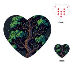 Tree Nature Cartoon Drawing Comic Playing Cards Single Design (heart)