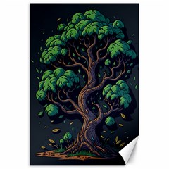 Tree Nature Cartoon Drawing Comic Canvas 24  X 36 