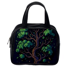 Tree Nature Cartoon Drawing Comic Classic Handbag (one Side)