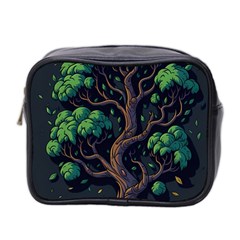 Tree Nature Cartoon Drawing Comic Mini Toiletries Bag (two Sides)