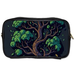 Tree Nature Cartoon Drawing Comic Toiletries Bag (one Side)