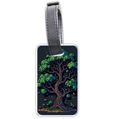 Tree Nature Cartoon Drawing Comic Luggage Tag (one Side) by Jancukart