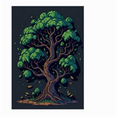 Tree Nature Cartoon Drawing Comic Large Garden Flag (two Sides)