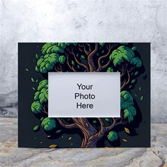 Tree Nature Cartoon Drawing Comic White Tabletop Photo Frame 4 x6  by Jancukart