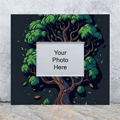 Tree Nature Cartoon Drawing Comic White Wall Photo Frame 5  X 7  by Jancukart