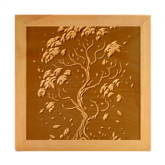 Tree Nature Cartoon Drawing Comic Wood Photo Frame Cube