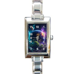 Fantasy People Mysticism Composing Rectangle Italian Charm Watch by Jancukart