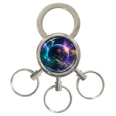 Fantasy People Mysticism Composing 3-ring Key Chain