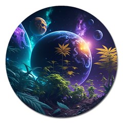 Fantasy People Mysticism Composing Magnet 5  (round)