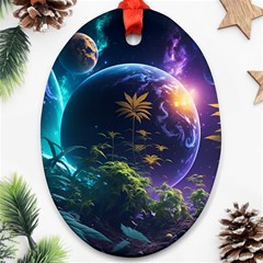 Fantasy People Mysticism Composing Oval Ornament (two Sides)