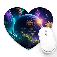 Fantasy People Mysticism Composing Heart Mousepad