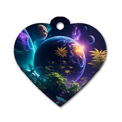 Fantasy People Mysticism Composing Dog Tag Heart (two Sides) by Jancukart