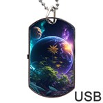 Fantasy People Mysticism Composing Dog Tag USB Flash (One Side) Front