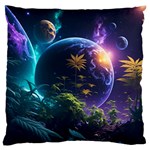 Fantasy People Mysticism Composing Large Premium Plush Fleece Cushion Case (One Side) Front