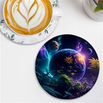 Fantasy People Mysticism Composing UV Print Round Tile Coaster Front