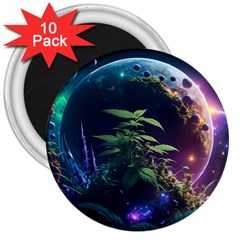 Fantasypeople Mysticism Composing 3  Magnets (10 pack) 