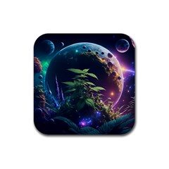 Fantasypeople Mysticism Composing Rubber Coaster (Square)