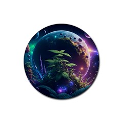 Fantasypeople Mysticism Composing Rubber Coaster (Round)