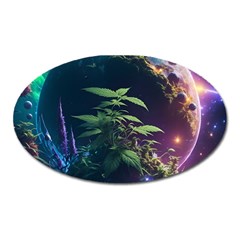 Fantasypeople Mysticism Composing Oval Magnet