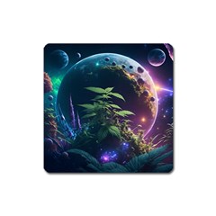 Fantasypeople Mysticism Composing Square Magnet