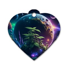 Fantasypeople Mysticism Composing Dog Tag Heart (one Side) by Jancukart