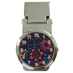 Flower Art Drawing Painting Spring Money Clip Watches